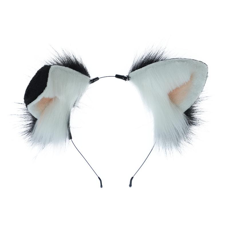1Pcs Furry Anime Dog Ear Headband Tail Set Cute Cosplay Dress Up Accessories for Comic-Con Roleplay Events