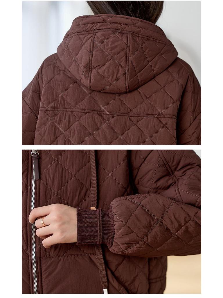 Women's 2024 Winter Casual Hooded Cotton-Padded Jacket - Loose, Plus Size, Thick, Warm, & Fashionable.