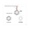 JewelryPalace Moissanite D Color 1ct 1.5ct 2ct 3ct Round 925 Sterling Silver Pendant Necklace for Woman No Chain