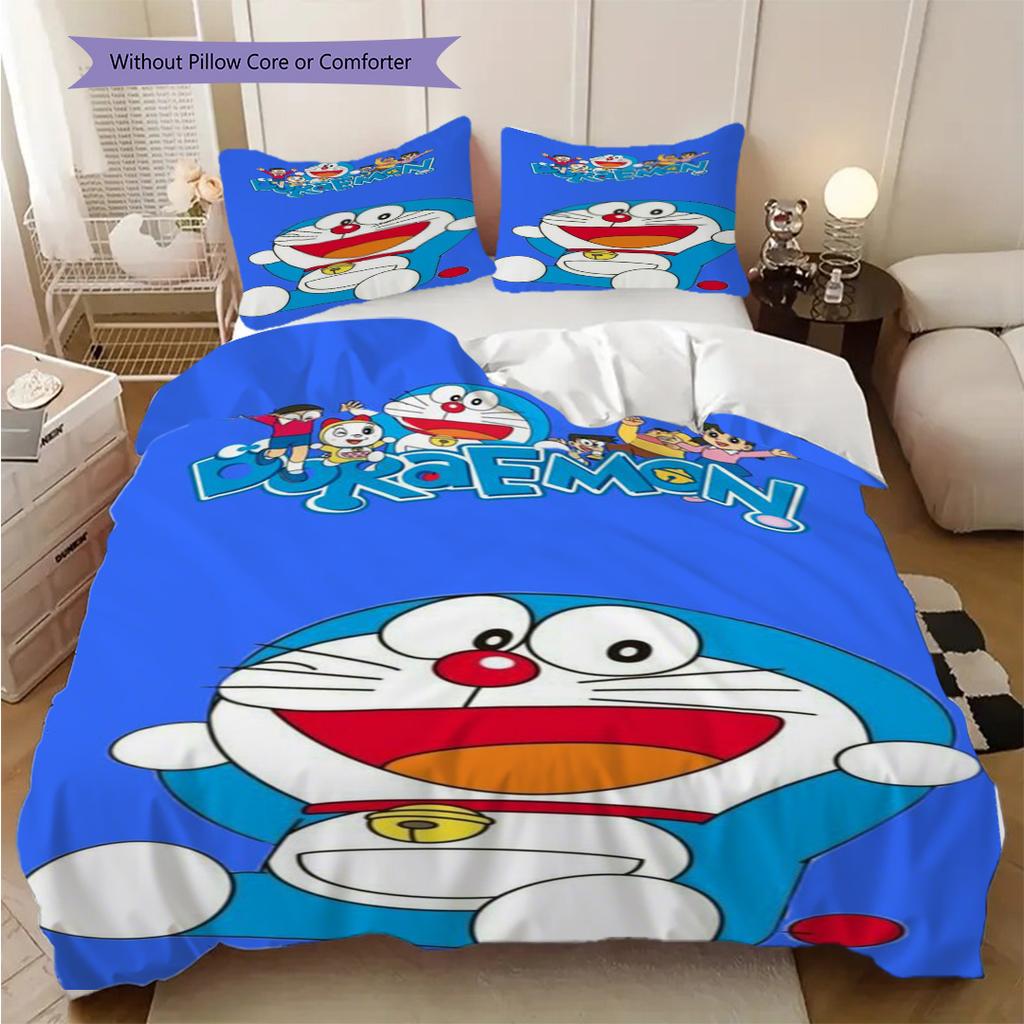 Doraemon Adventure Begins Threepiece Set 1 Duvet Cover 2 Pillowcase Without Core Bedding Set Soft And Comfortable Duvet Cover And Pillowcase