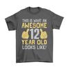 Boys 12th Birthday T-Shirt Kids Awesome 12 Year Old GIFT Idea Celebration Party