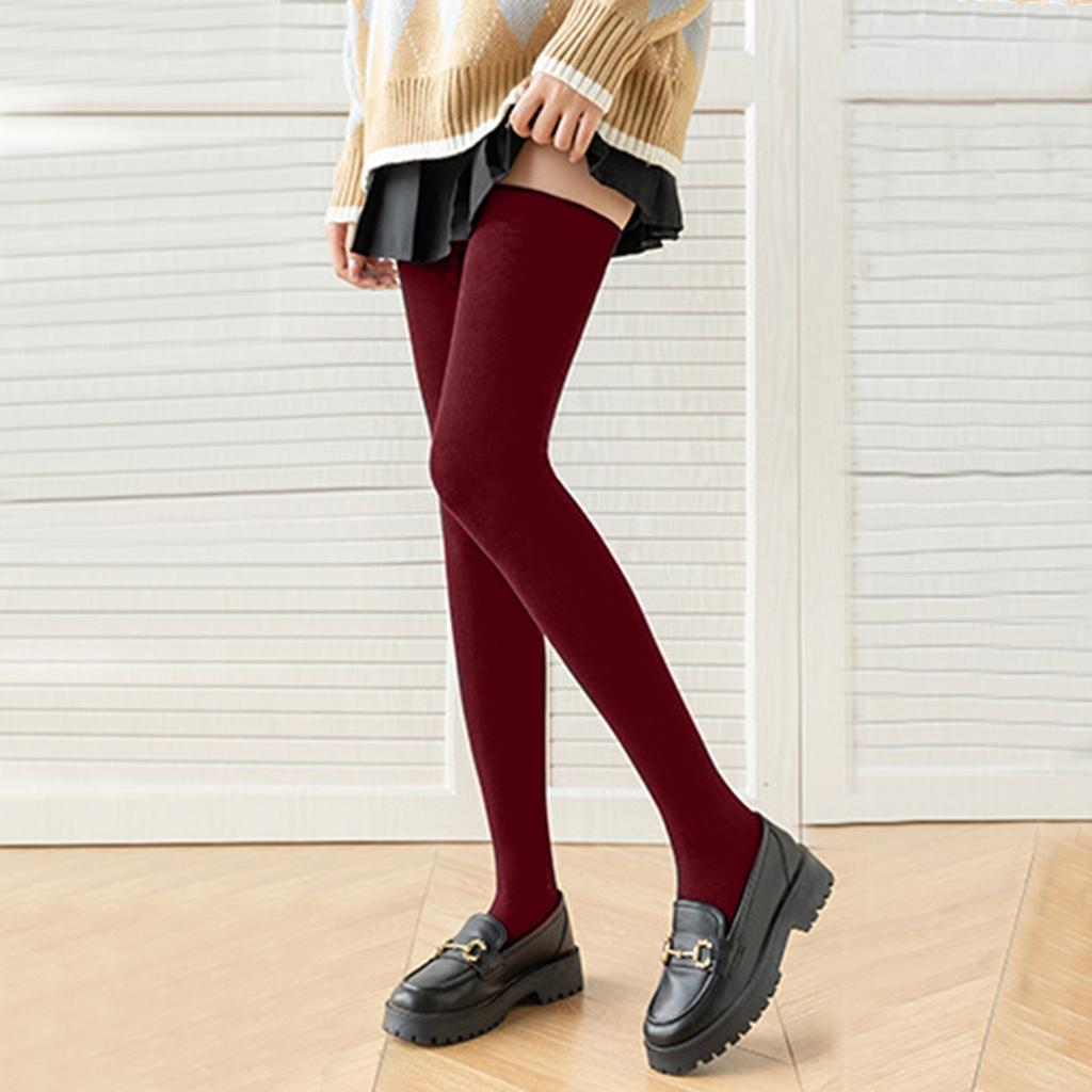 Women's Sexy Soild Color Long Stockings Women over Knee Thigh High over the Knee Stockings Lolita Ladies Warm Knee Socks