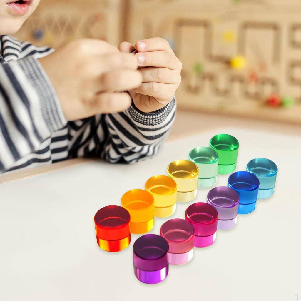 12 Piece Colorful Building Blocks Set for Children Stacking Toys Motor Skills Development