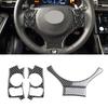 For Lexus IS250 NX200 200t 300h 2013 2014 2015 2016 2017 2018 Car Carbon Fiber Inner Steering Wheel Button Trim Cover
