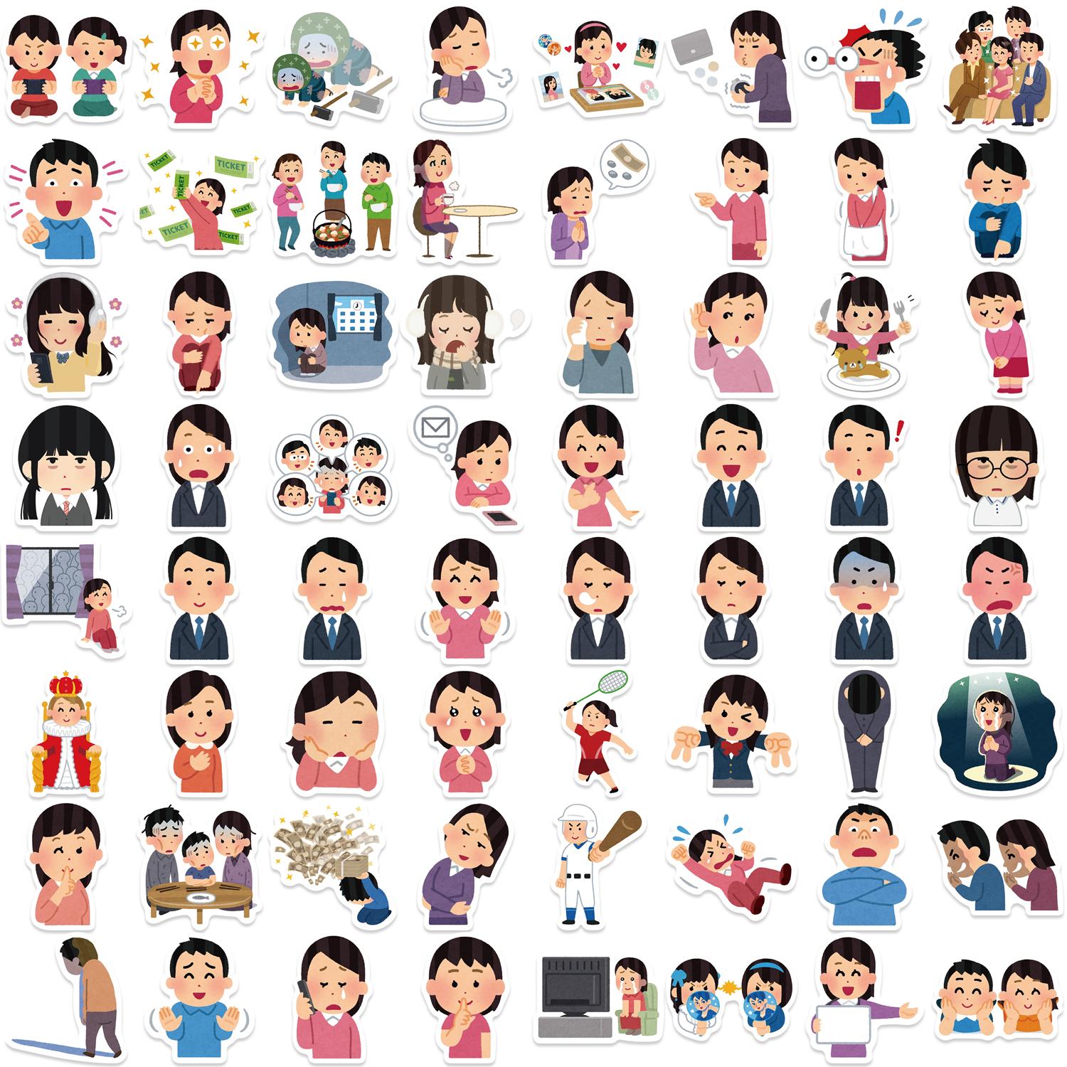 

50PCS Japanese Villain Stickers Popular Characters Decoration Ipad Notebook Computer Mug Luggage Decoration Waterproof Stickers