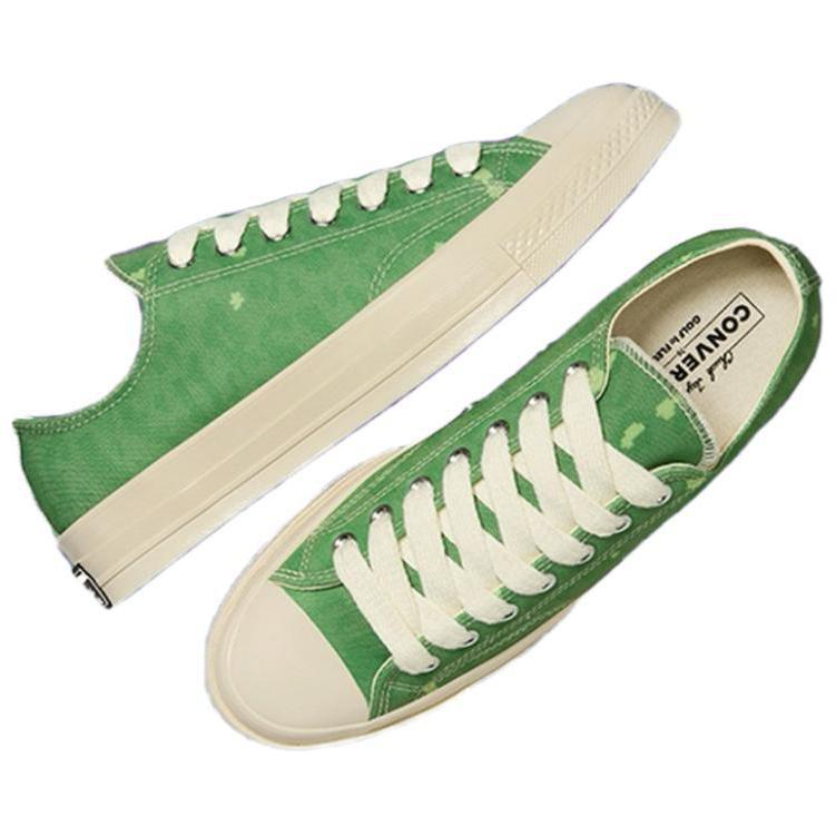Golf Le Fleur x Converse Chuck 70 Low Camo Pack - Grüne Unisex-Sneaker Antikweiß A11213C
