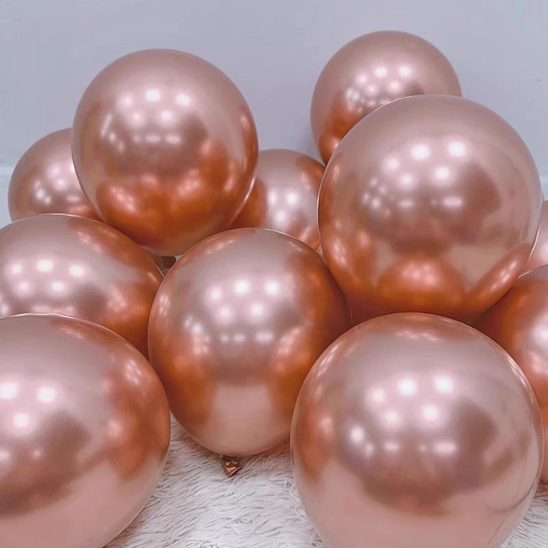 Thickened Blue and Gold Silver Balloons for Birthday and National Day Decorations