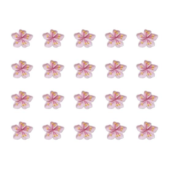 20Pcs Pink Cherry Blossom Refrigerator Magnet Photo Notes Holder Home Office Kitchen Whiteboard Locker Fridge Peach Flower Magnetic Decoration