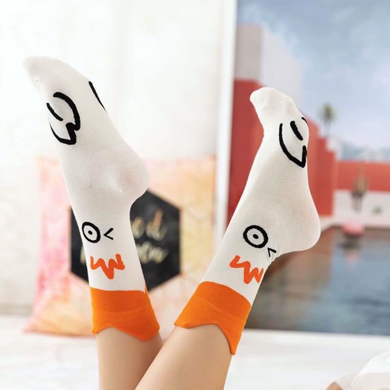 1 Pairs Duck Stockings Meias Calcetas Animal Print Funny Cartoon Socks Japonais Style Women Socks