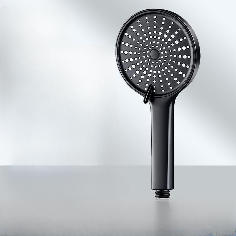 

Душевая лейка, большая панельная душевая лейка, регулируемый душ с пятью скоростями, аксессуары для душа в ванной чёрный