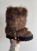 Thick-soled fluffy snow boots women's winter 2026 new piled thickened non-slip short boots thermal cotton shoes