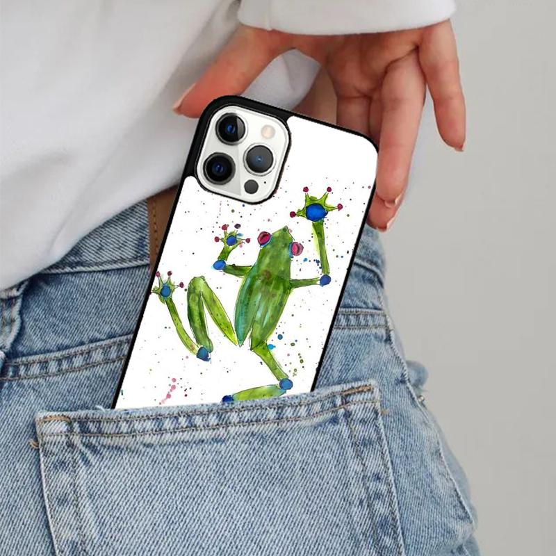 Cartoon Frogs Phone Case Magesafe Magnetic Wireless Charge Cover For IPhone 16 11 12 13 14 15 Pro Max Plus Mini