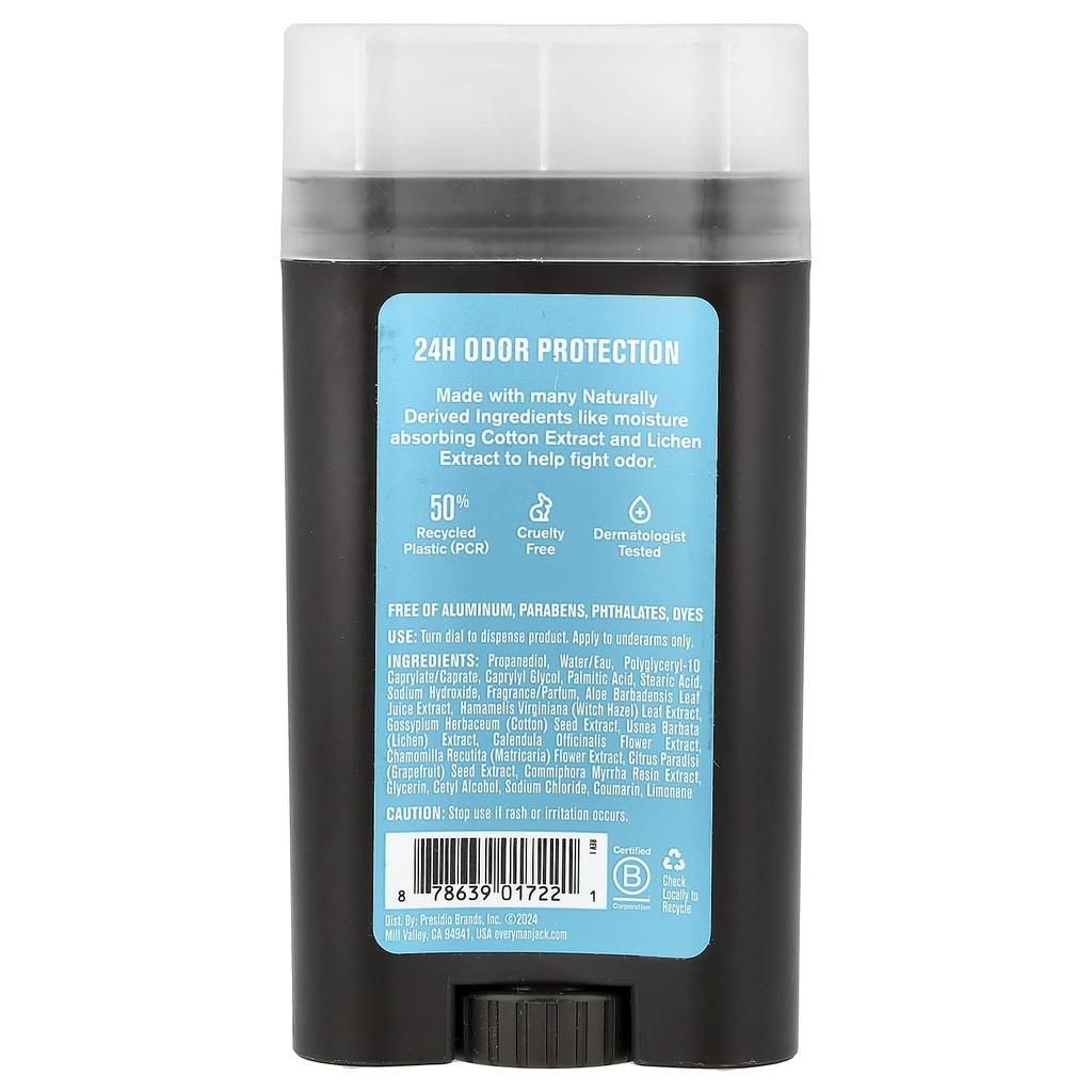 Every Man Jack, Aluminum-Free Deodorant, Coconut + Vanilla, 85g (3oz)