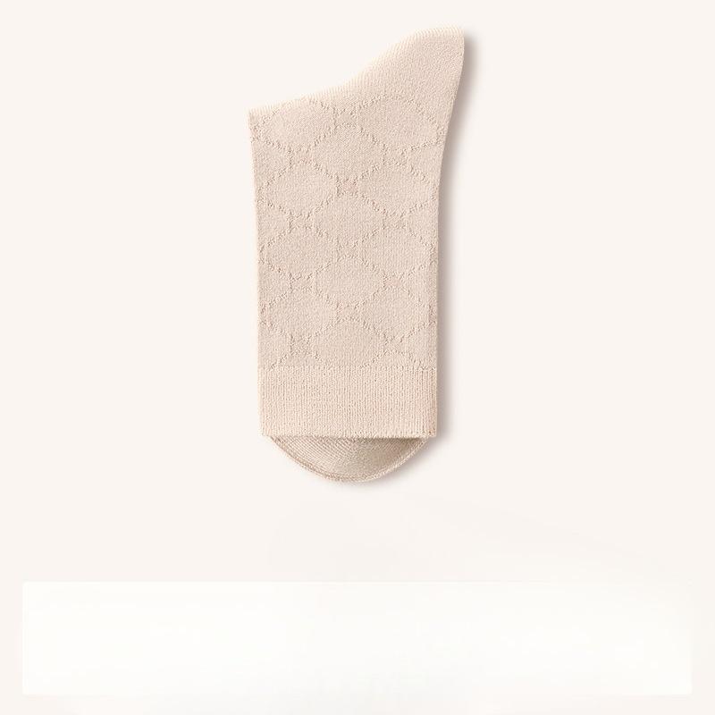 Women's Autumn and Winter Woolen Socks, Warm Mid-calf Wool Socks, Antibacterial Cashmere Long Calf Socks