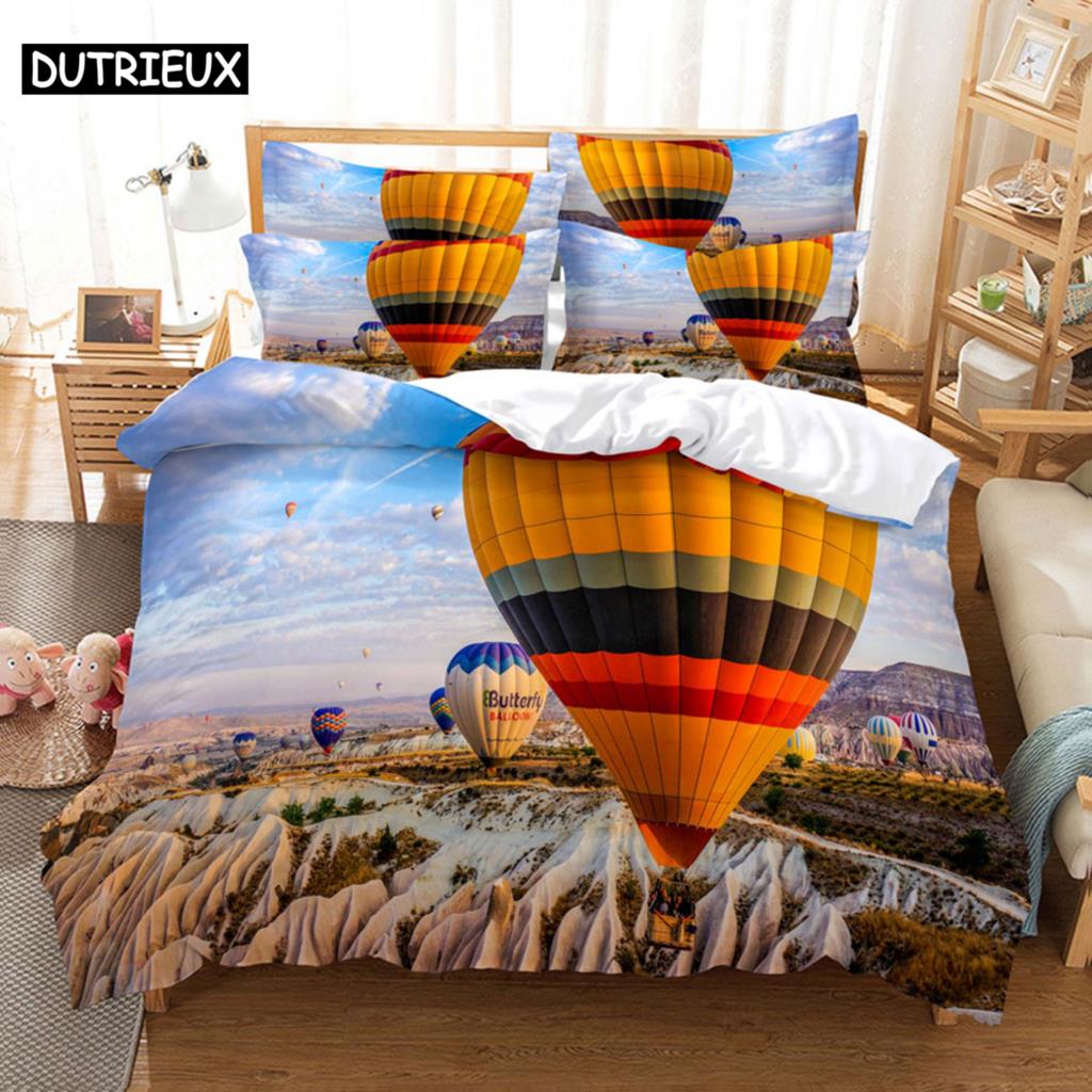 Duvet Cover Set King Size 200x200 Quilt Covers Queen Full 3D Bedding Sets Pillowcase Linens Single Double Bed 220x240 Blue Sky