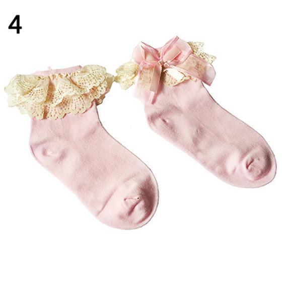 

Дети Дети Девушки Мода Принцесса Стиль Весна Симпатичные Кружева Лук Шорты Носки 4-5 Years розовый