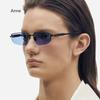 Vintage  Designer Metal Square Sunglasses Women For Men Fashion Big Frame Shades Trendy Ladies Luxury Steampunk Sun Glasses