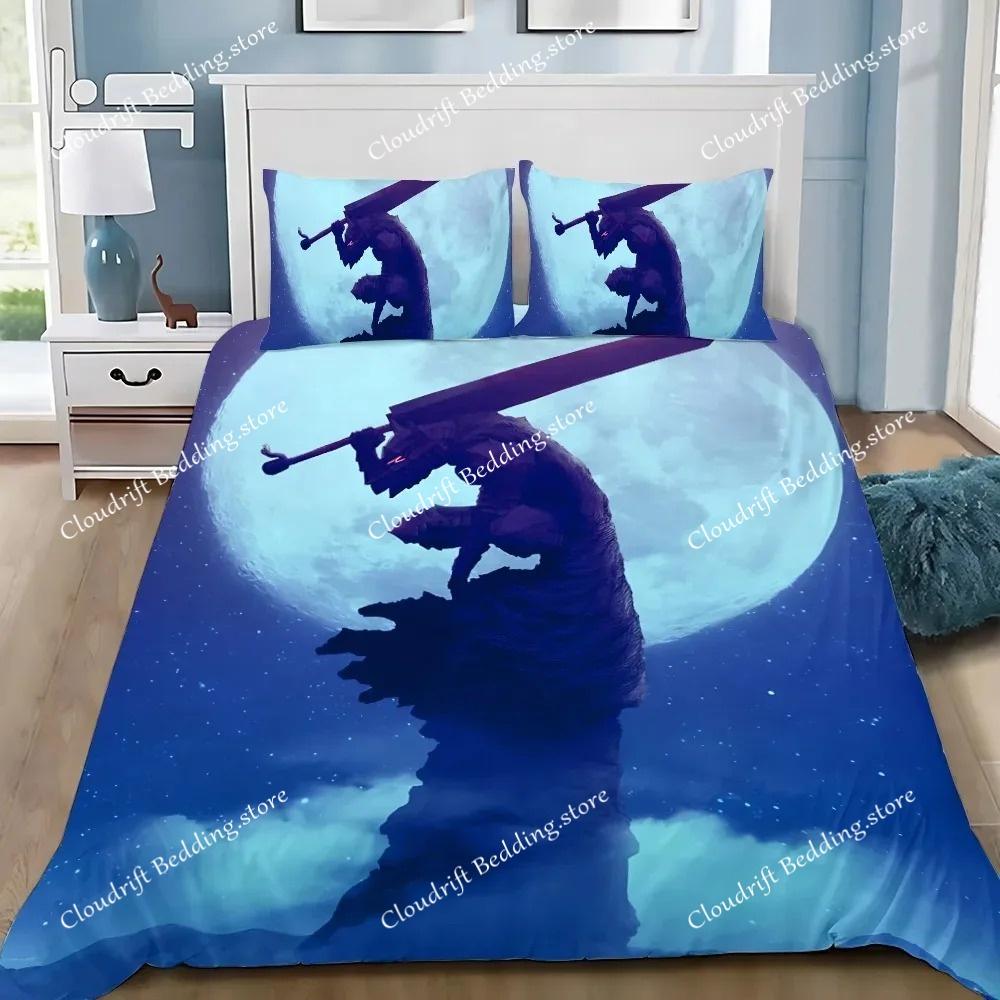 Bettbezug Berserk 3D Exquisites Anime Guts Digitaldruck Bettwäsche-Set Bettdecke Bett Jugend Heimdekoration Kinder Jungen Geschenk