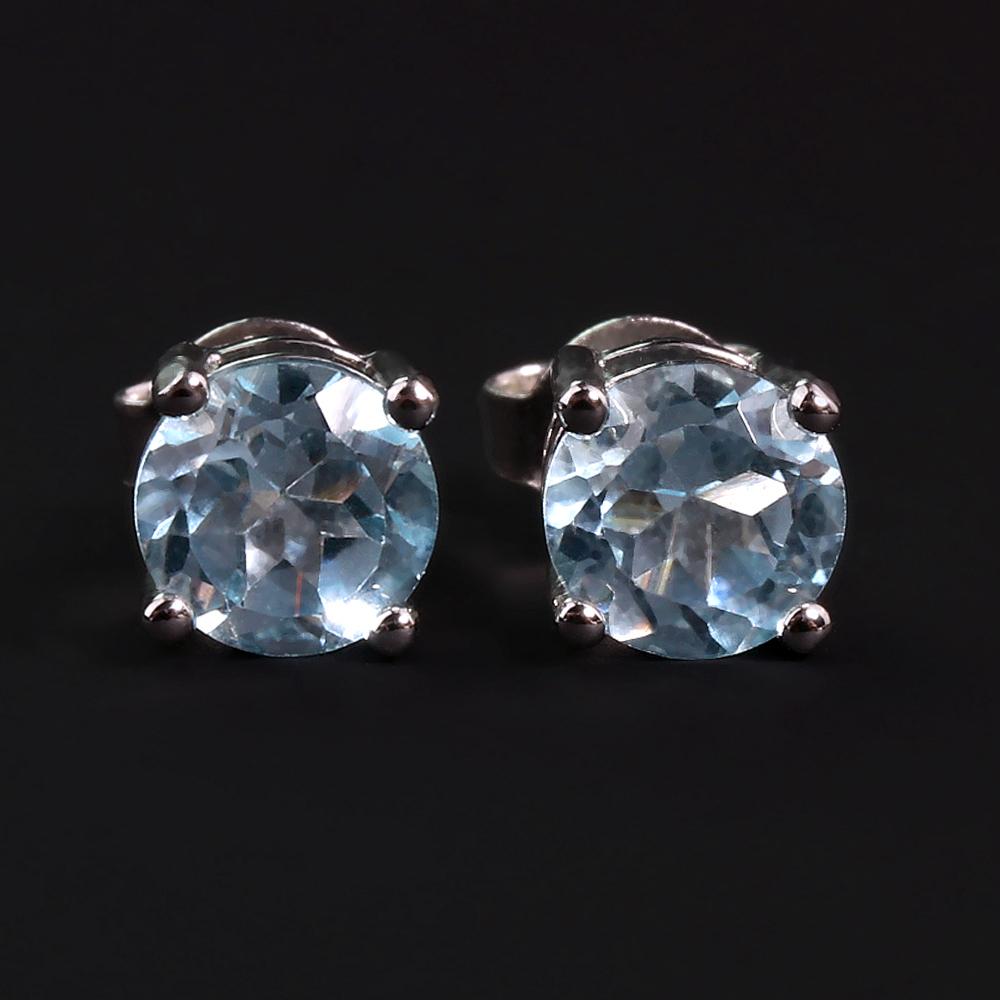 

Простые серьги с драгоценными камнями, круглые 6 мм, натуральный топаз, гранат, перидот, серебро 925 пробы, ювелирные изделия, подарок, bolaijewelry s зелёный