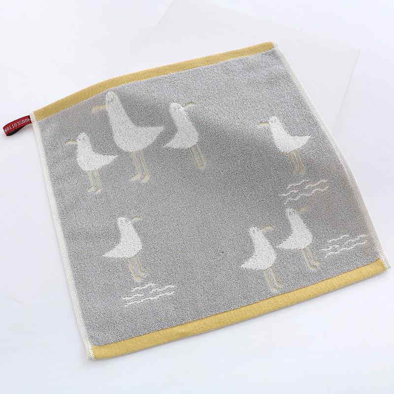 Cartoon Puppy Bear Quick-Drying Jacquard Hand Towel, 100% Cotton, 25x25 cm.
