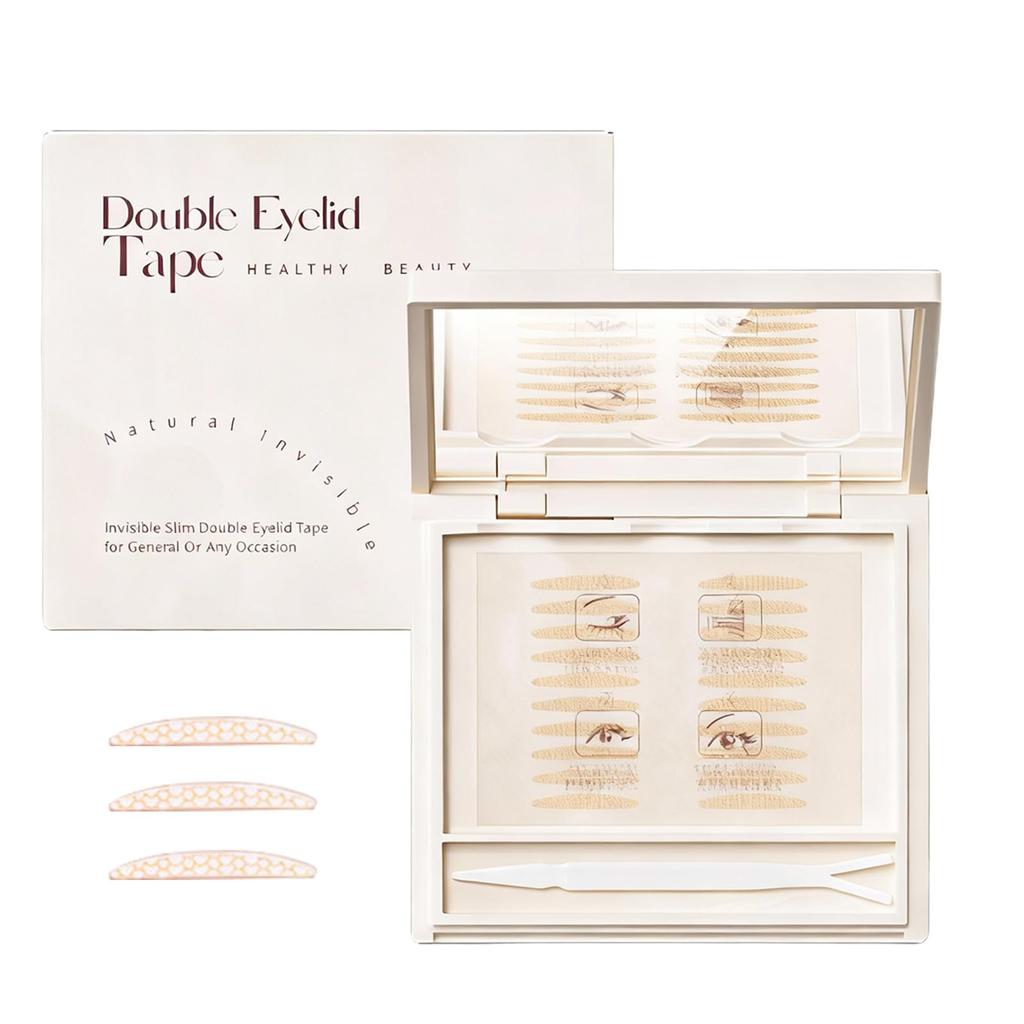 Lynlyulinger Double Eyelid Tape - Strong, 4 Types, Ultra-Thin, Natural, Breathable, Long-Lasting, Discreet, Portable (Box with Mirror) Addresses