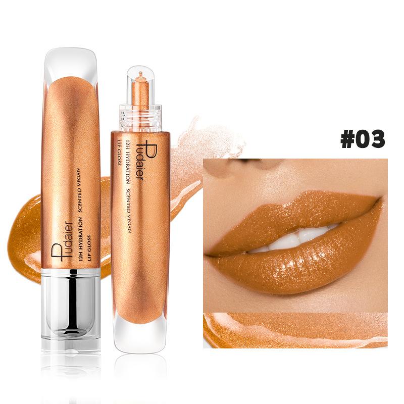 Pearlescent Glitter Plumping Lip Gloss Mirror Jelly Moisturizing Liquid Lipstick Clear Mermaid Pink Sexy Lip Tint Lips Cosmetics