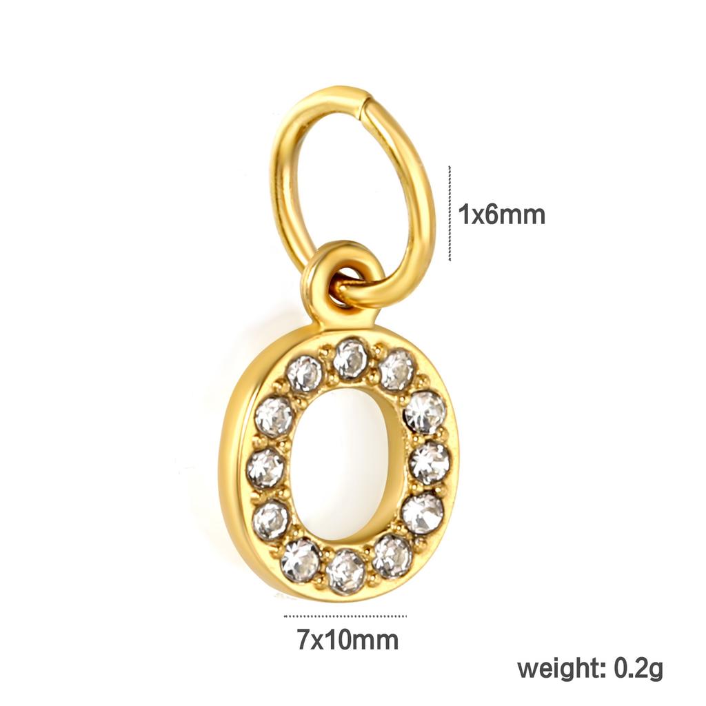 Diamond Stainless Steel Jewelry Accessories 26 Letter Pendant Pendant DIY Necklace Bracelet Accessories