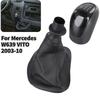 Manual Gear Shift Knob W Gaitor Boot Cover For Mercedes W639 VITO 2003-2010 Car Gear Shift Knob Auto Interior Accessories