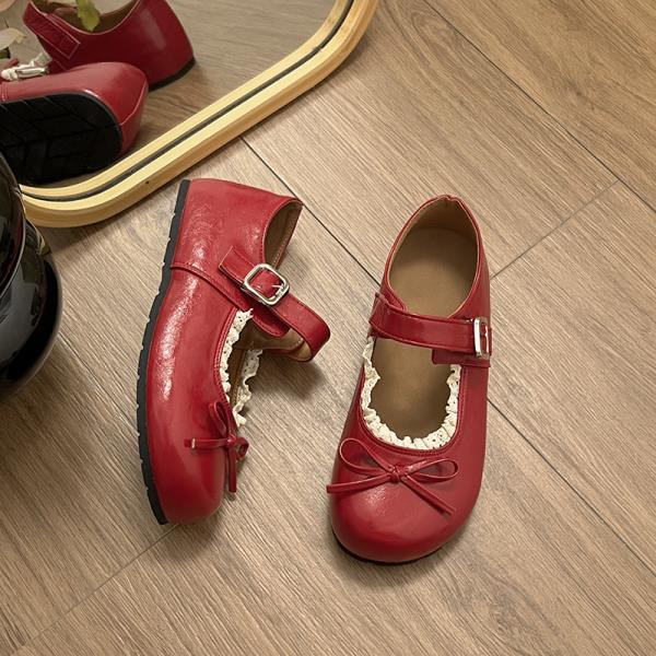 Fashion Women's Shoes Platform Female Footwear Ballet Flats Increas Height Shallow Mouth Bow-Knot Clogs Dress Ballerinas New Butterfly