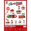 DIY  Diamond Micro Particle Building Block Santa Claus Socks Party Style Cartoon Character Christmas Toys for Children Gifts