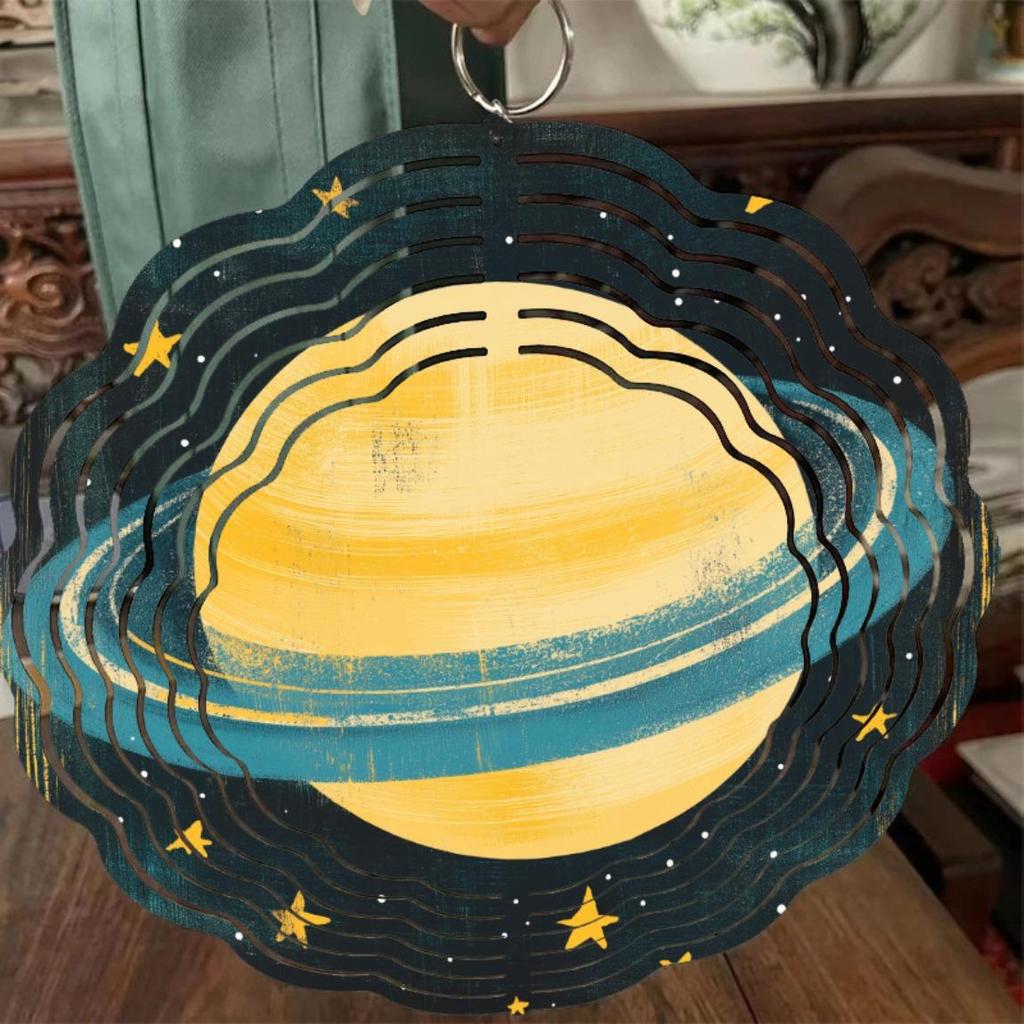Golden Saturn on Black - Stylish Metallic Wall/Lawn Art for Christmas & Beyond