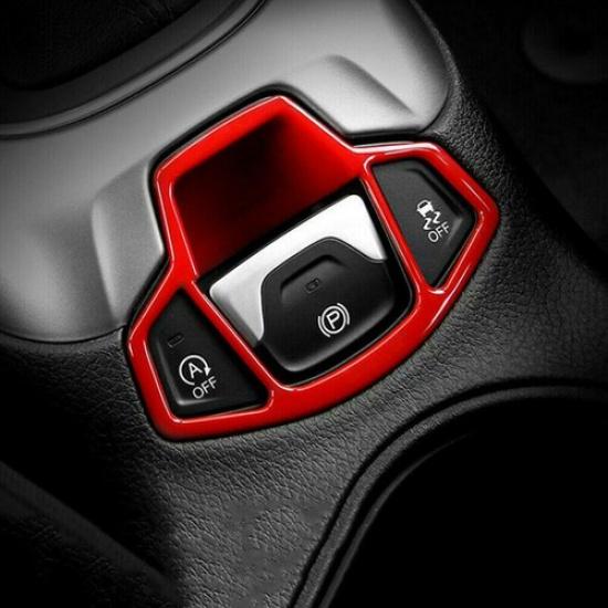 For 2017- Jeep Compass Red Interior Electronic Handbrake Frame Cover Trim 1P