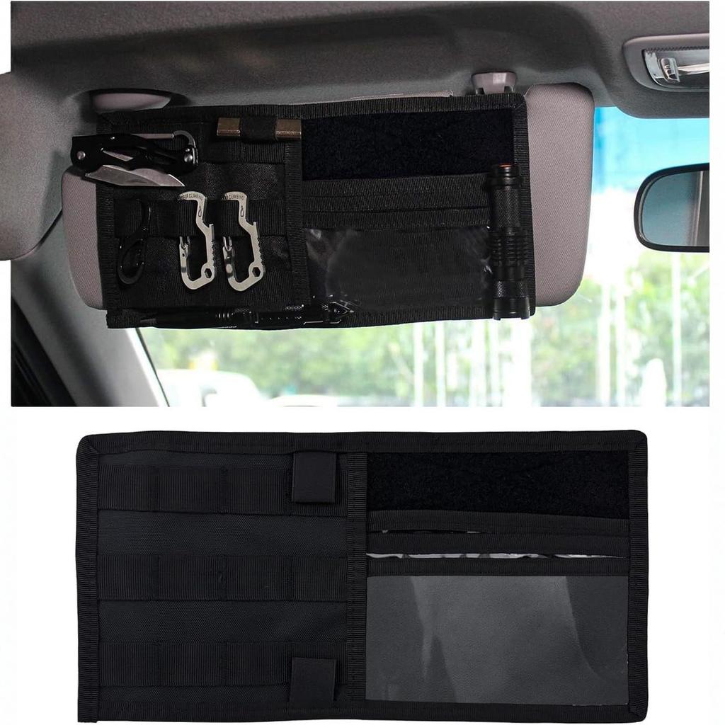 Lovecký Univerzální Auto Organizér Držák Pouzdro na Sluneční Clonu Molle Organizér Taška Kapsa