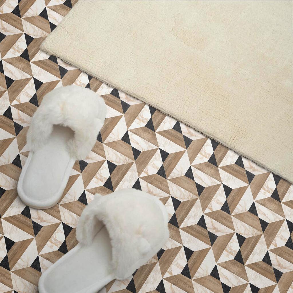 Kafelki Dekoracyjne Z Grafiką Przyklejane Geometryczny Wzór W Trójkąty 10X40X20 Cm