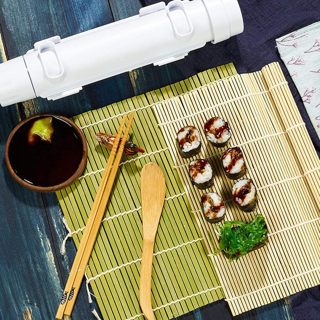DIY Sushi-Zubereitungsset Bambus Heim-Zubereitungswerkzeugset Formen Kochwerkzeuge Onigiri-Form Bento Küchenhelfer für Anfänger