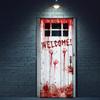 Ghost Blood Stain Skeleton Halloween 2D Door Banner Rectangular Halloween Background Banner  Party