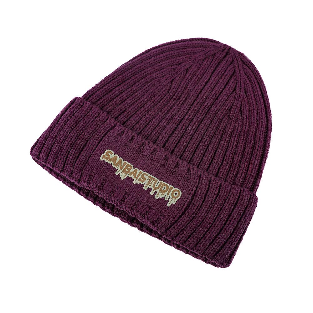 New American Autumn and Winter Knitted Wool Hat Warm and Versatile Face Showing Small Cold Hat Men and Women Fashion Bag Head Hat Trendy