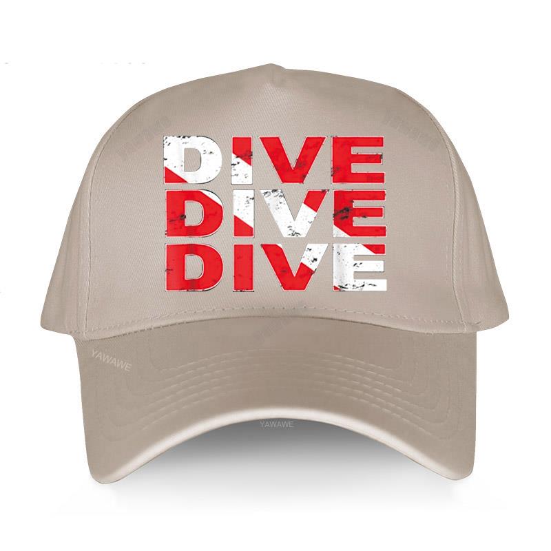 New Arrival Solid Baseball Caps Men Summer Breathable Golf Hat DIVE - Diver Flag Teens Fashion Brand Cap Female Leisure Hats