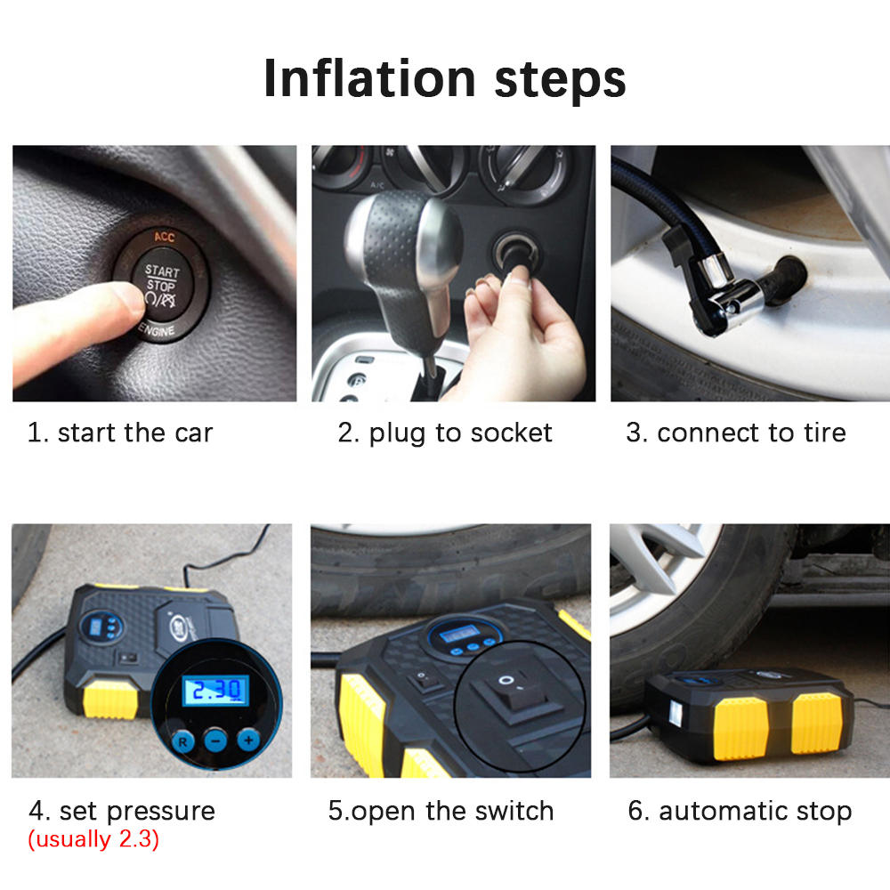 Digitální hustilka pneumatik 22mm válec 12V Přenosné čerpadlo vzduchového kompresoru do auta 150 PSI Vzduchový kompresor do auta pro motocykly a jízdní kola