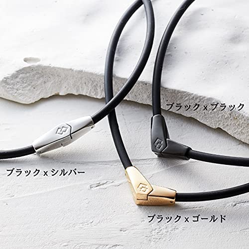 [Colantotte Original Gift Wrapping Included] Colantotte Magnetic Necklace ALT Necklace Limited Edition Gift Set (Black x Gold, Size M) Authentic