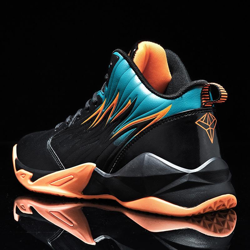 Men's Shoes Basketball Sports Shoes High-top Non-slip Shock-absorbing Sneakers Friction Sound Students Actual Combat Breathable Venom Running Shoes