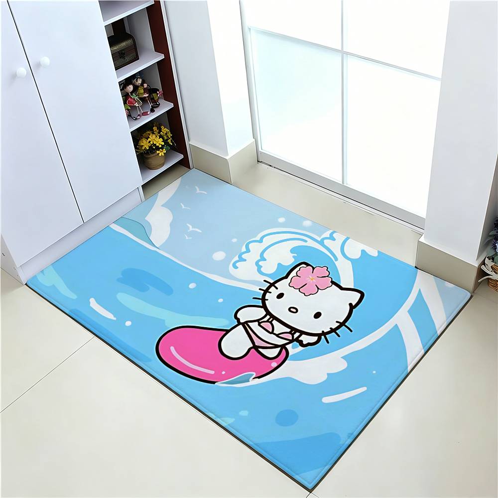 Kawaii H-hello K-kttiy-S Cute Carpet Bathroom Anti-slip Mat Door Mat Home Decoration Mat Entrance Door Mat Scratch-resistant Mat