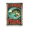 Fishing Metal Tin Sign Fishing Sign Vintage Metal Plate for Wall Poster Farm Art Decoration Stickers Plaques 8X12 Inch