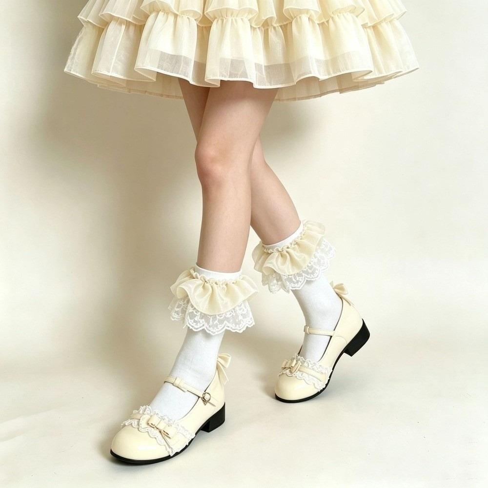Ruffle Lolita Socks Lolita JK Sweet Girl Sock Cute Women's Mid-calf Socks Students