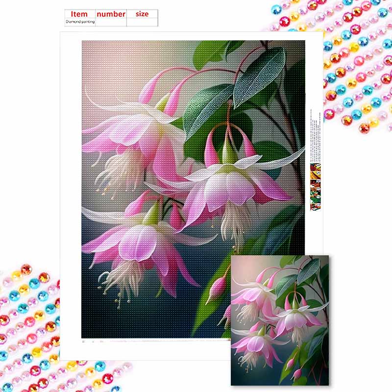 Neu eingetroffen 5D DIY Vollkreis Diamantmalerei "Blumen" Stickerei Kreuzstich Heimdekoration Geschenk