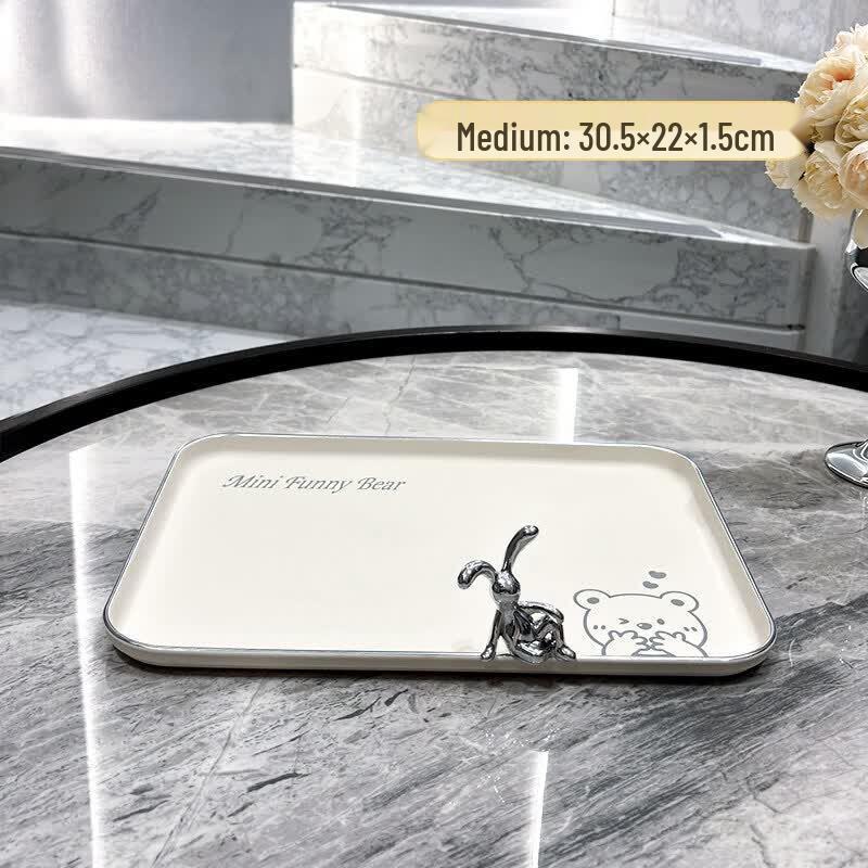 Large Rectangular Plastic Serving & Organizer Tray