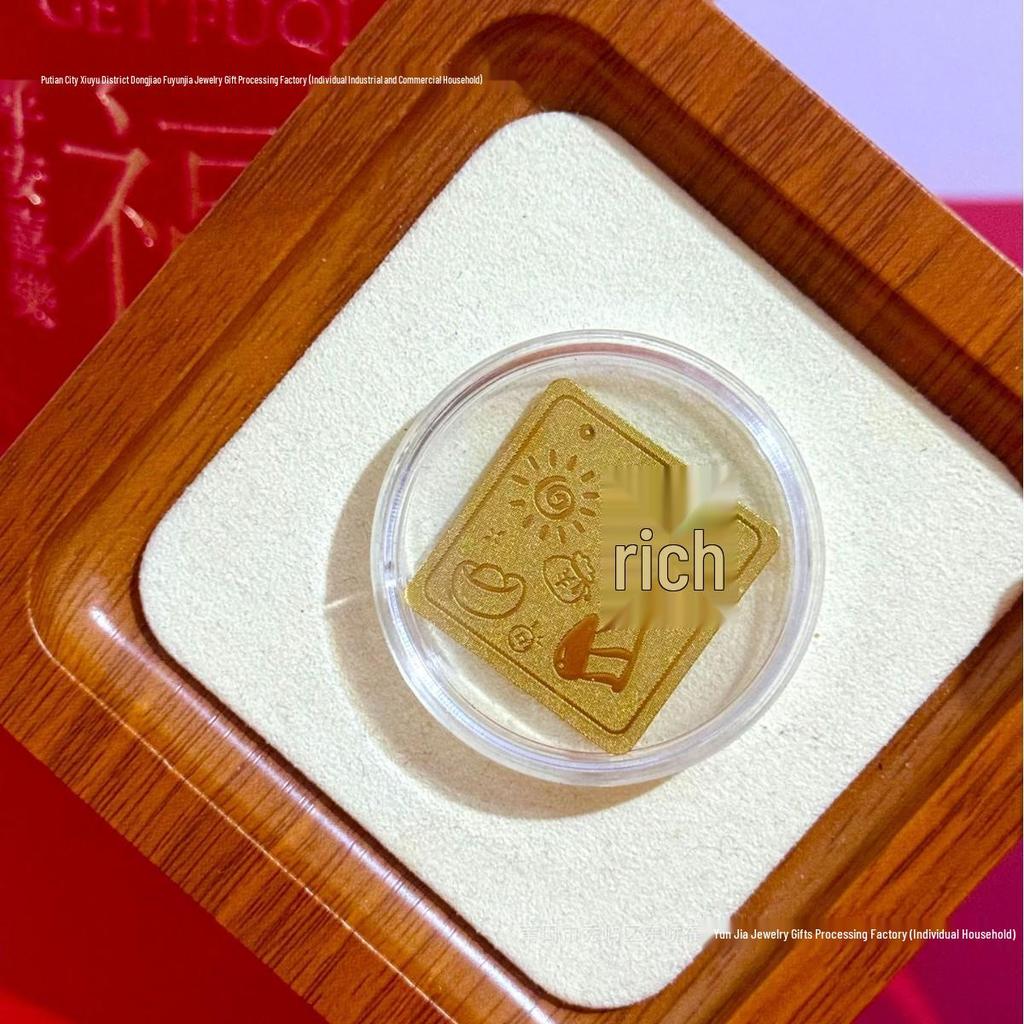 Pure Gold 999 Horse Year Phone Sticker for Wealth and Health - Popular Douyin Live Seller