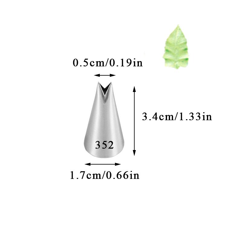 

1Pcs Leaves Nozzles Stainless Steel Icing Piping Nozzles Tips Pastry Tips For Fondant Cake Baking Decorating Tools