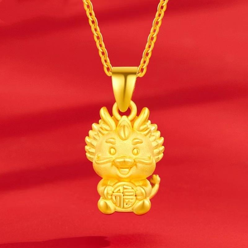 Little Dragon Pendant Necklace Festive Gift for Girlfriend