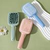 Spazzola Shampoo Doppia Faccia con Manico Lungo Denti Fini Larghi Massaggiatore Cuoio Capelluto Uomini Donne 2-in-1 Spazzola Detergente Districante Capelli